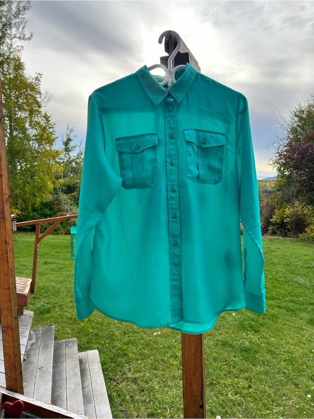 Ralph Lauren Teal Long-Sleeve Button-Down Shirt